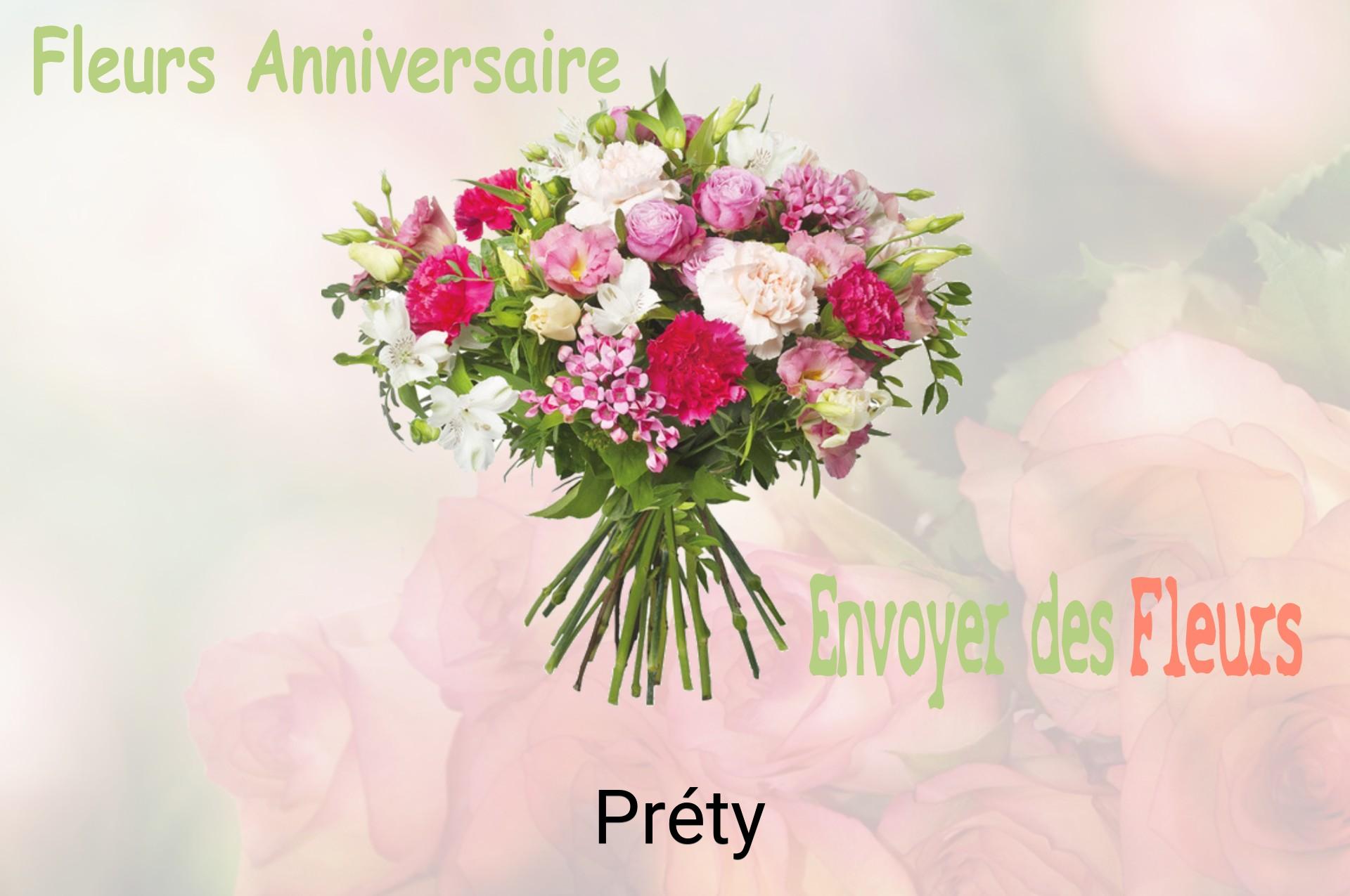 Bouquet de fleurs d’anniversaire livré à Préty